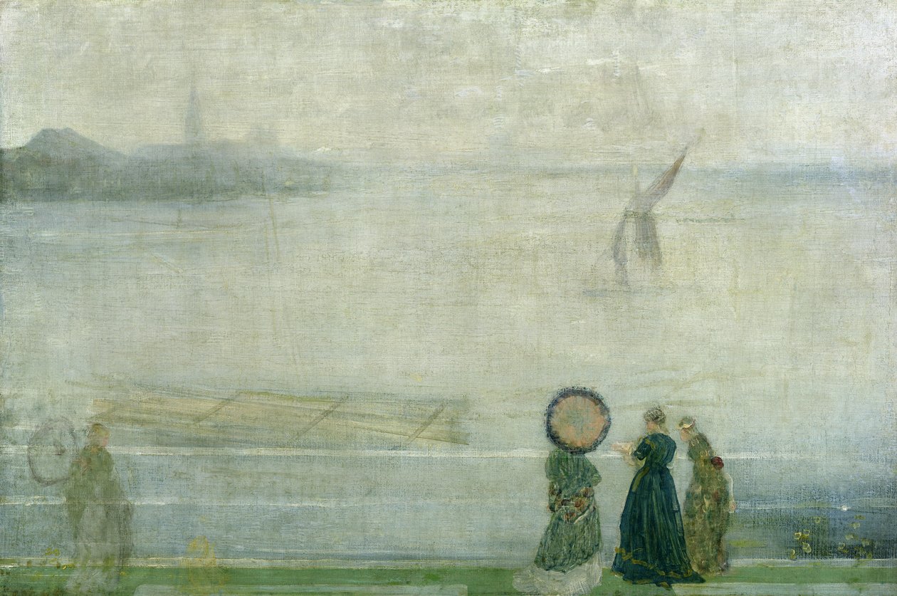 लिंडसे सदनों से बैटरसी रीच, c.1864-71 द्वारा जेम्स एबॉट मैकनील व्हिस्लर