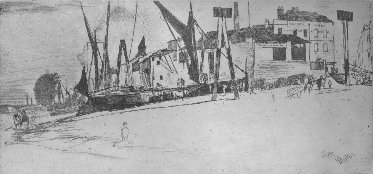 चेल्सी घाट, 1863, 1904 द्वारा जेम्स एबॉट मैकनील व्हिस्लर