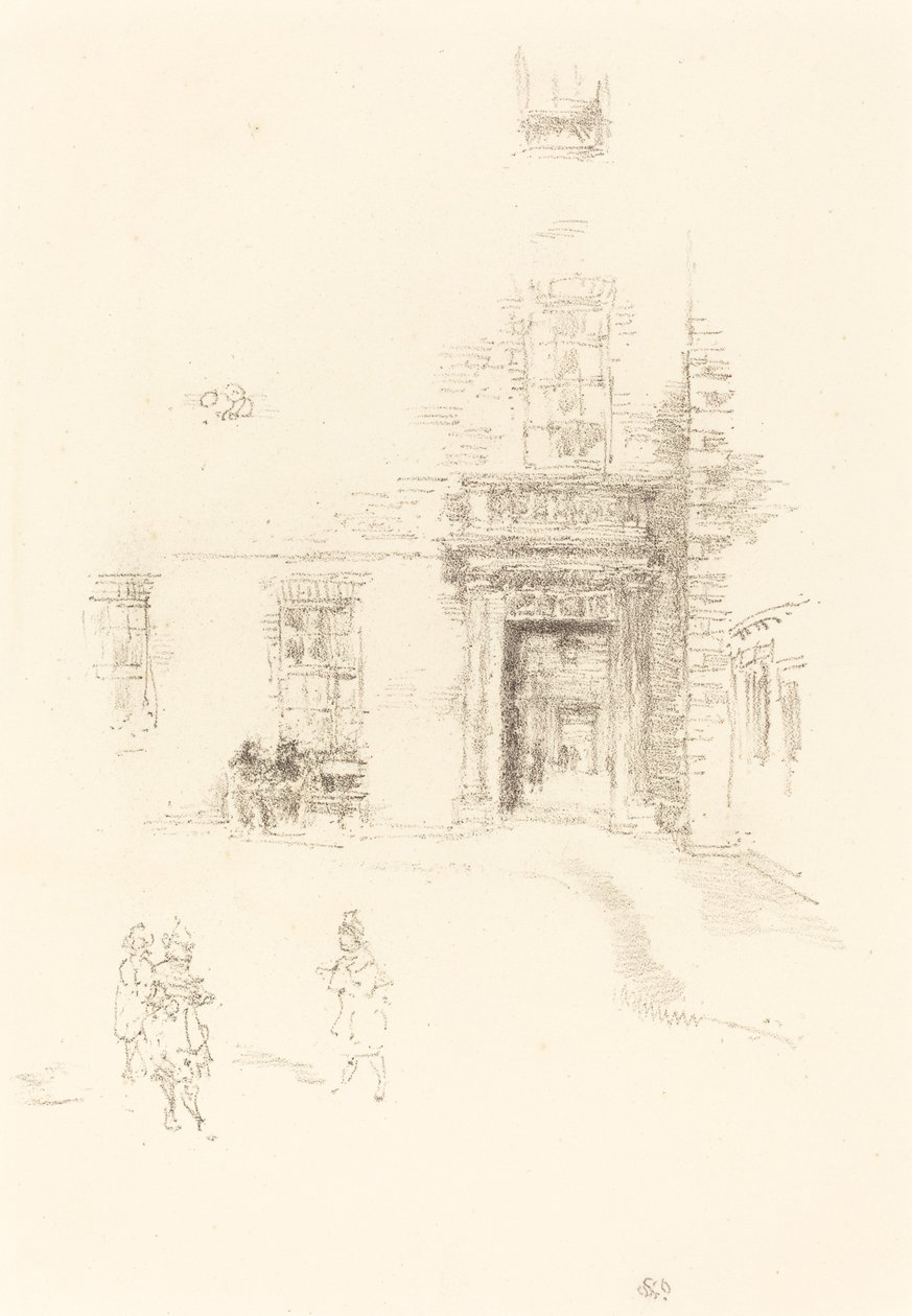 आंगन, चेल्सी अस्पताल, 1888। द्वारा जेम्स एबॉट मैकनील व्हिस्लर