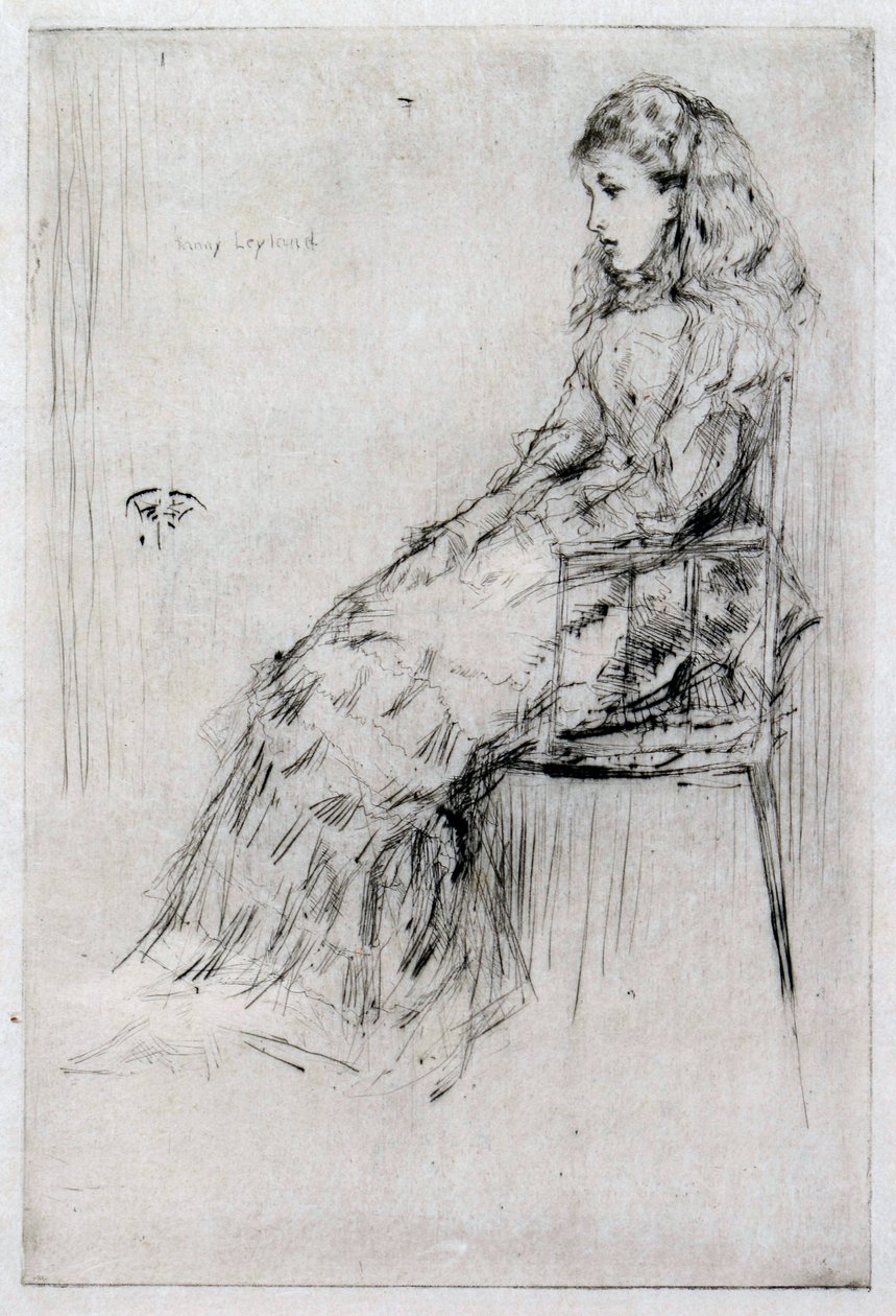 फैनी लीलैंड, c.1874 (ड्राईपॉइंट) द्वारा जेम्स एबॉट मैकनील व्हिस्लर