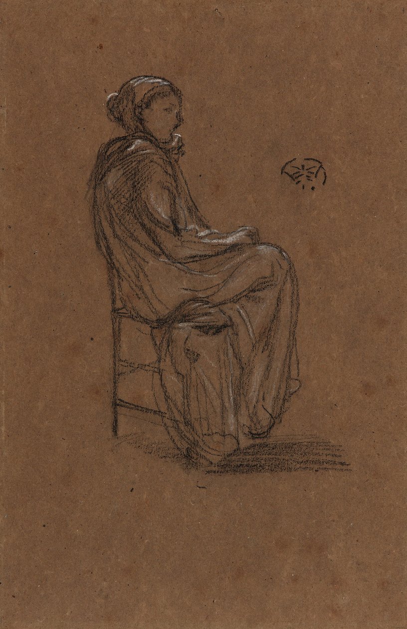 फीमेल फिगर, सीटेड, 1870-1873। द्वारा जेम्स एबॉट मैकनील व्हिस्लर
