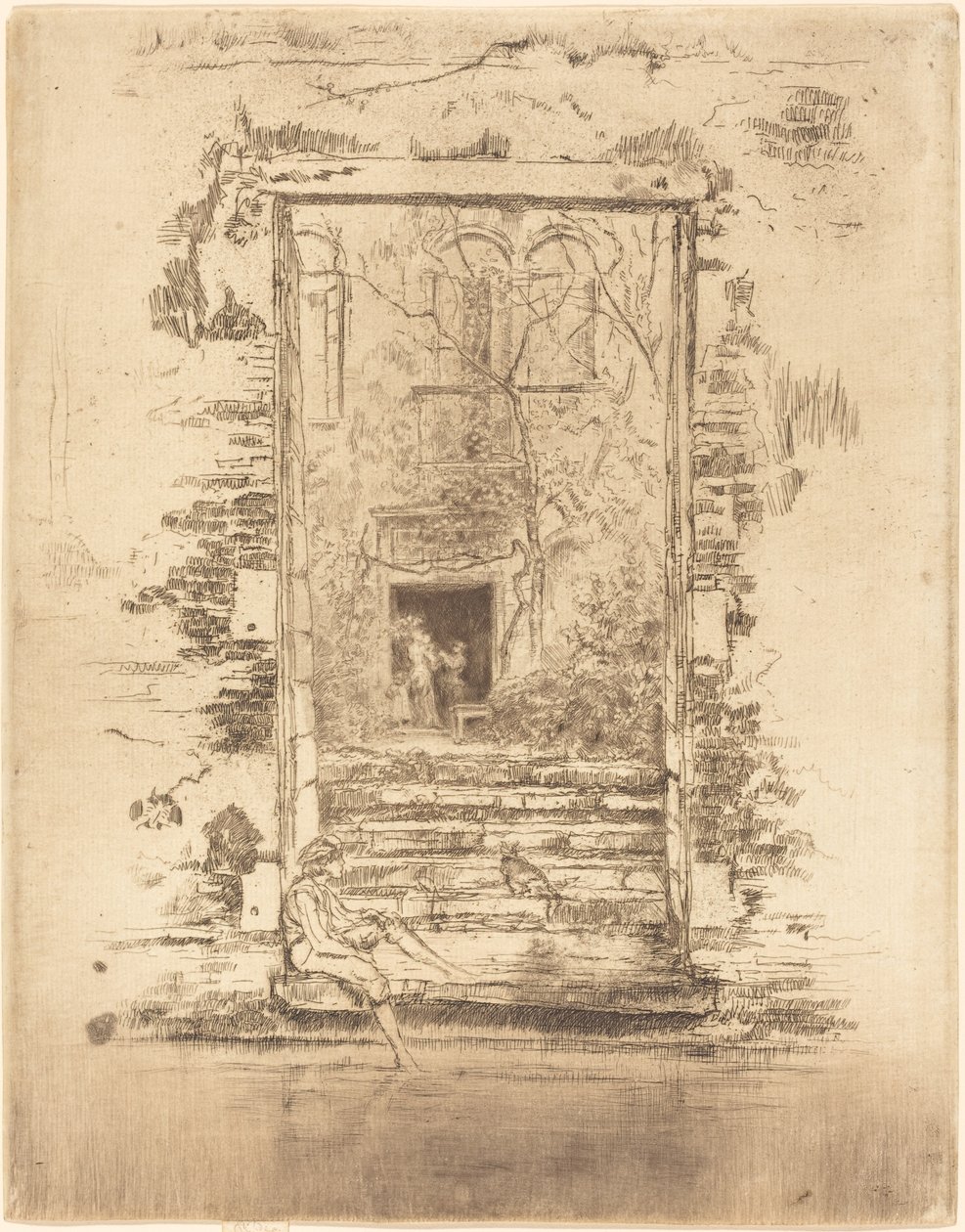 गार्डन, 1880। द्वारा जेम्स एबॉट मैकनील व्हिस्लर