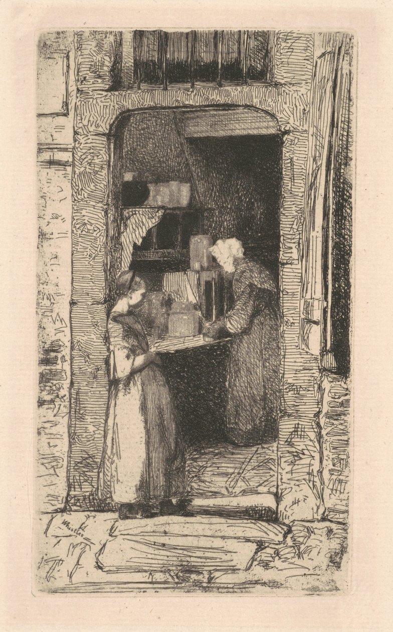 सरसों विक्रेता, 1858। द्वारा जेम्स एबॉट मैकनील व्हिस्लर