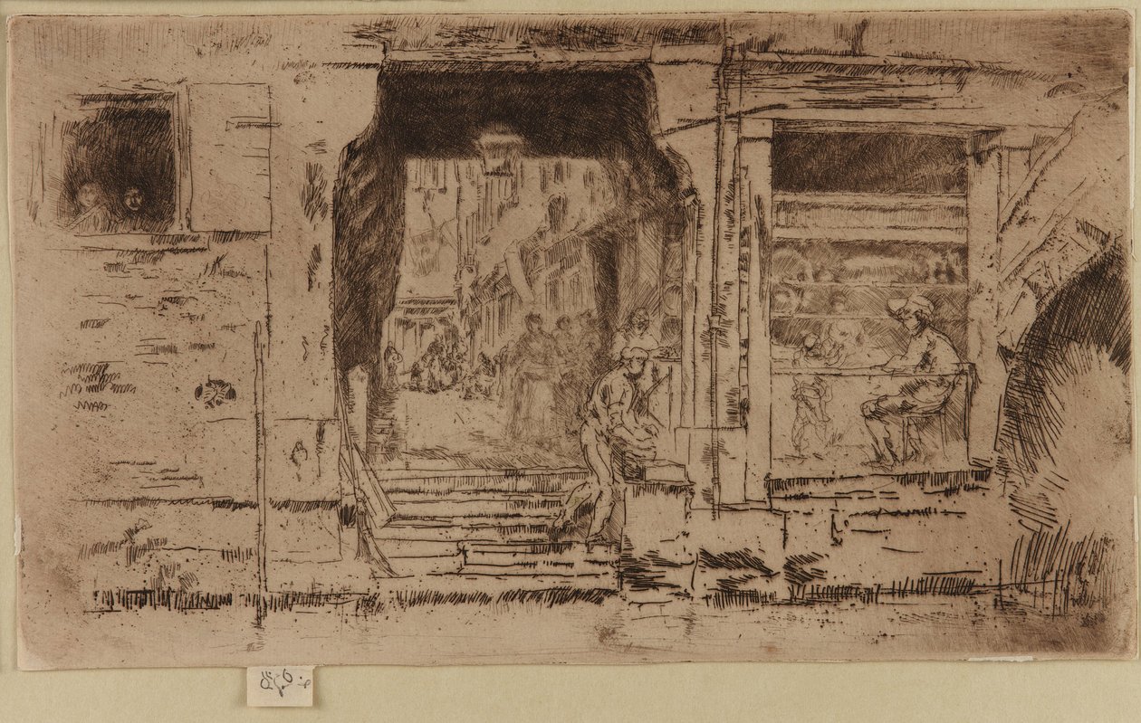 द फिश शॉप, वेनिस, 1879-1880। द्वारा जेम्स एबॉट मैकनील व्हिस्लर