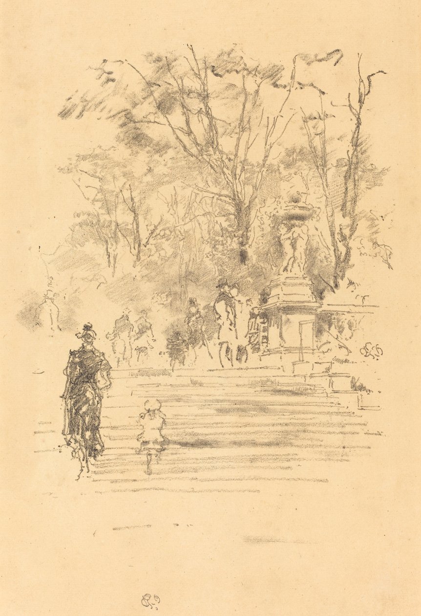 द स्टेप्स, लक्ज़मबर्ग, 1893। द्वारा जेम्स एबॉट मैकनील व्हिस्लर
