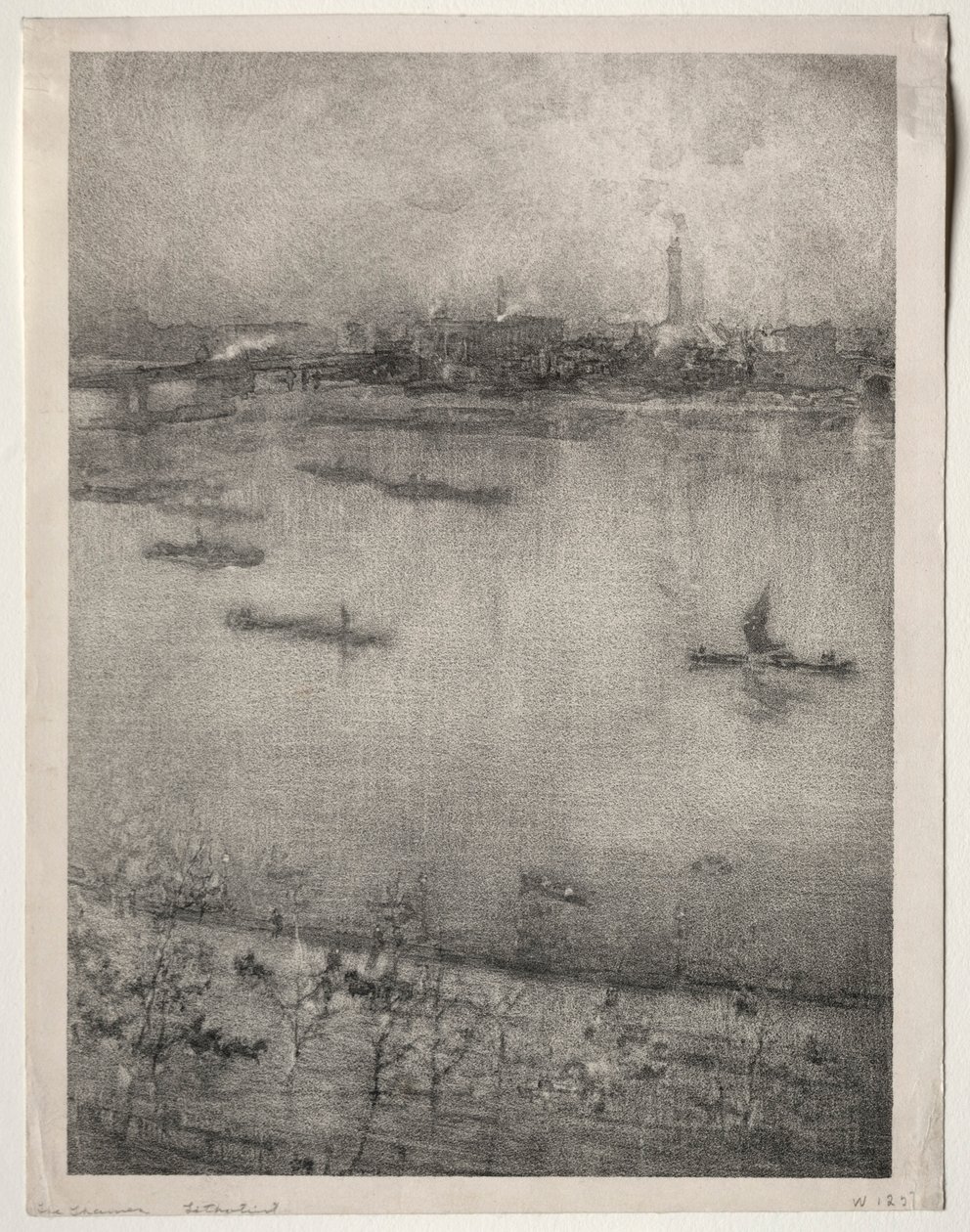 टेम्स, 1896। द्वारा जेम्स एबॉट मैकनील व्हिस्लर