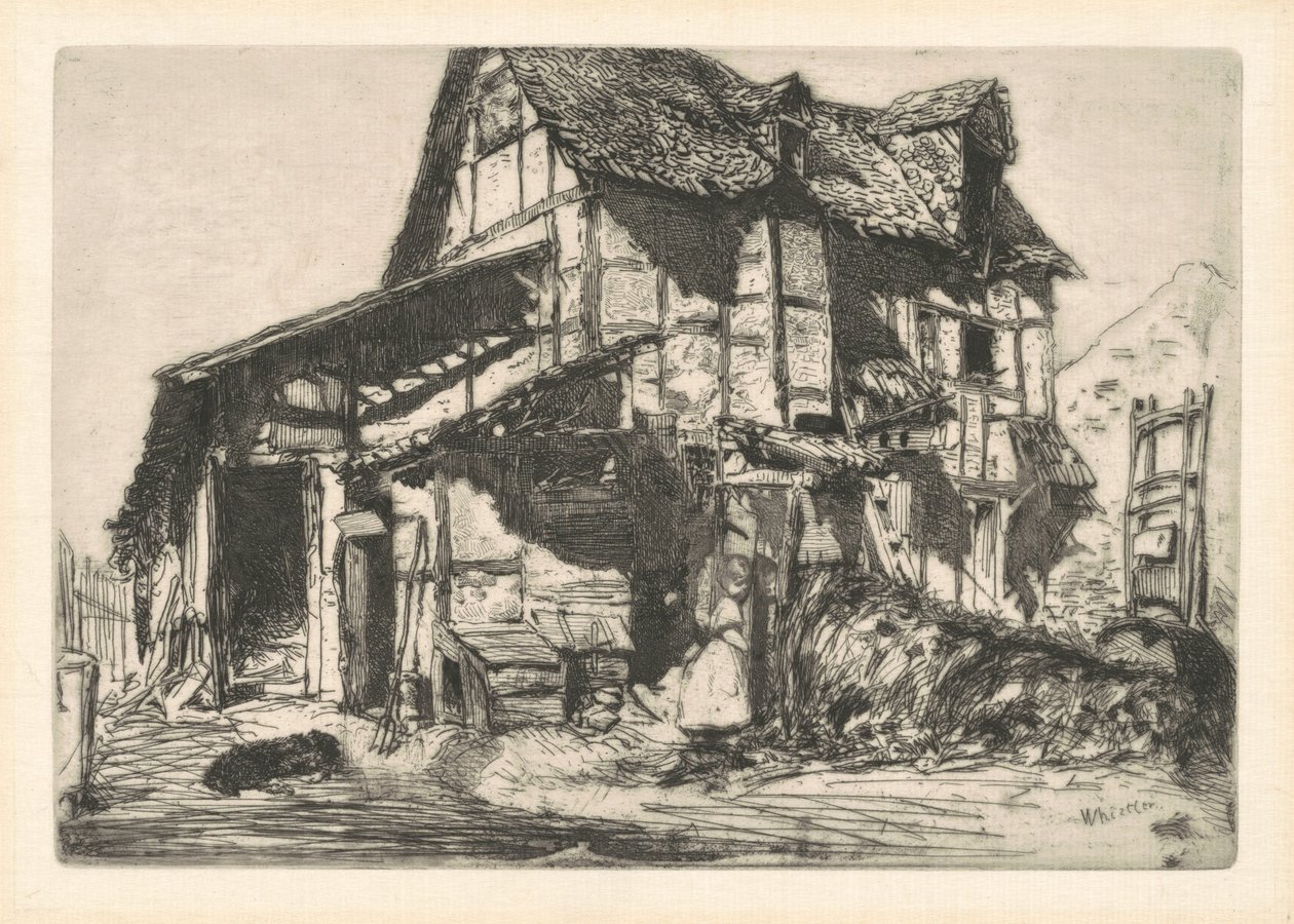 असुरक्षित टेनेमेंट, 1858। द्वारा जेम्स एबॉट मैकनील व्हिस्लर
