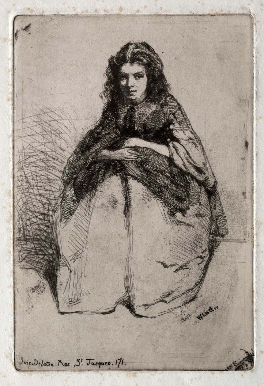नेचर से बारह Etchings: Fumette, 1858। द्वारा जेम्स एबॉट मैकनील व्हिस्लर