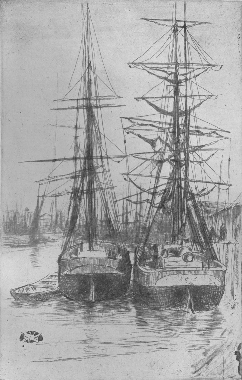 दो जहाज, 1875, 1904 द्वारा जेम्स एबॉट मैकनील व्हिस्लर