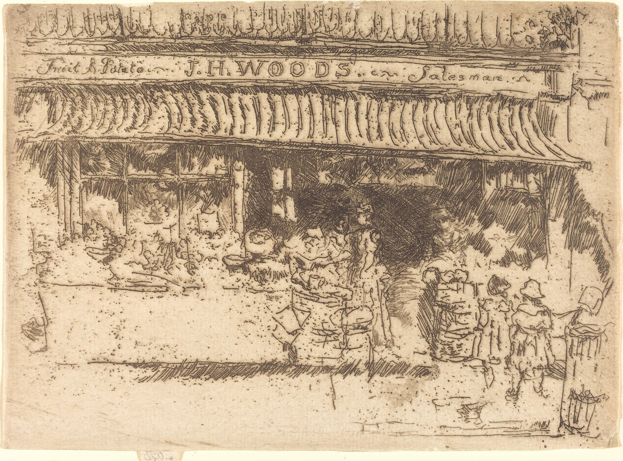 वुड्स फ्रूट शॉप, सी। 18861888. द्वारा जेम्स एबॉट मैकनील व्हिस्लर