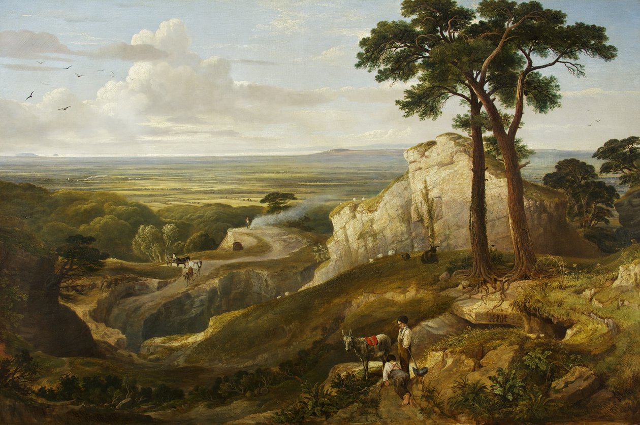 मेंडिप्स से देखें, c.1840 (कैनवास पर तेल) द्वारा जेम्स बेकर पाइन