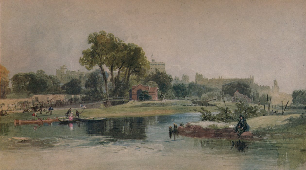 ईटन प्ले ग्राउंड से विंडसर कैसल, c1838 द्वारा जेम्स बेकर पाइन