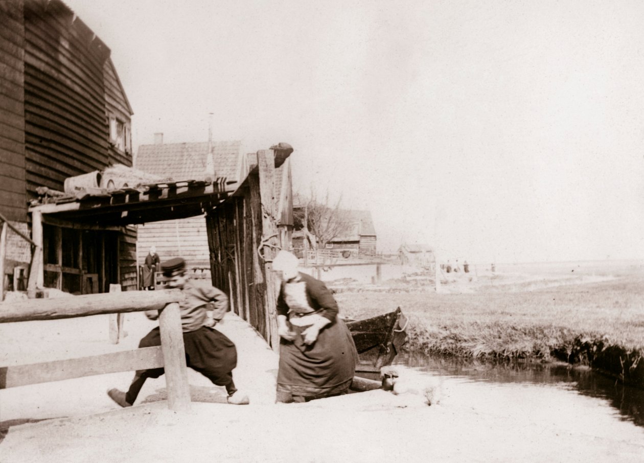 खेल रहे बच्चे, मार्केन आइलैंड, नीदरलैंड, 1898 द्वारा जेम्स बैटकिन