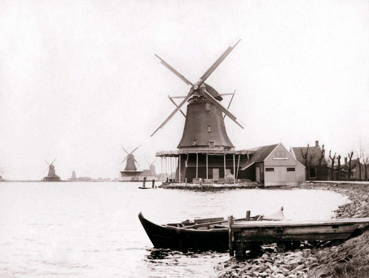 विंडमिल, लंडम, नीदरलैंड, 1898। द्वारा जेम्स बैटकिन