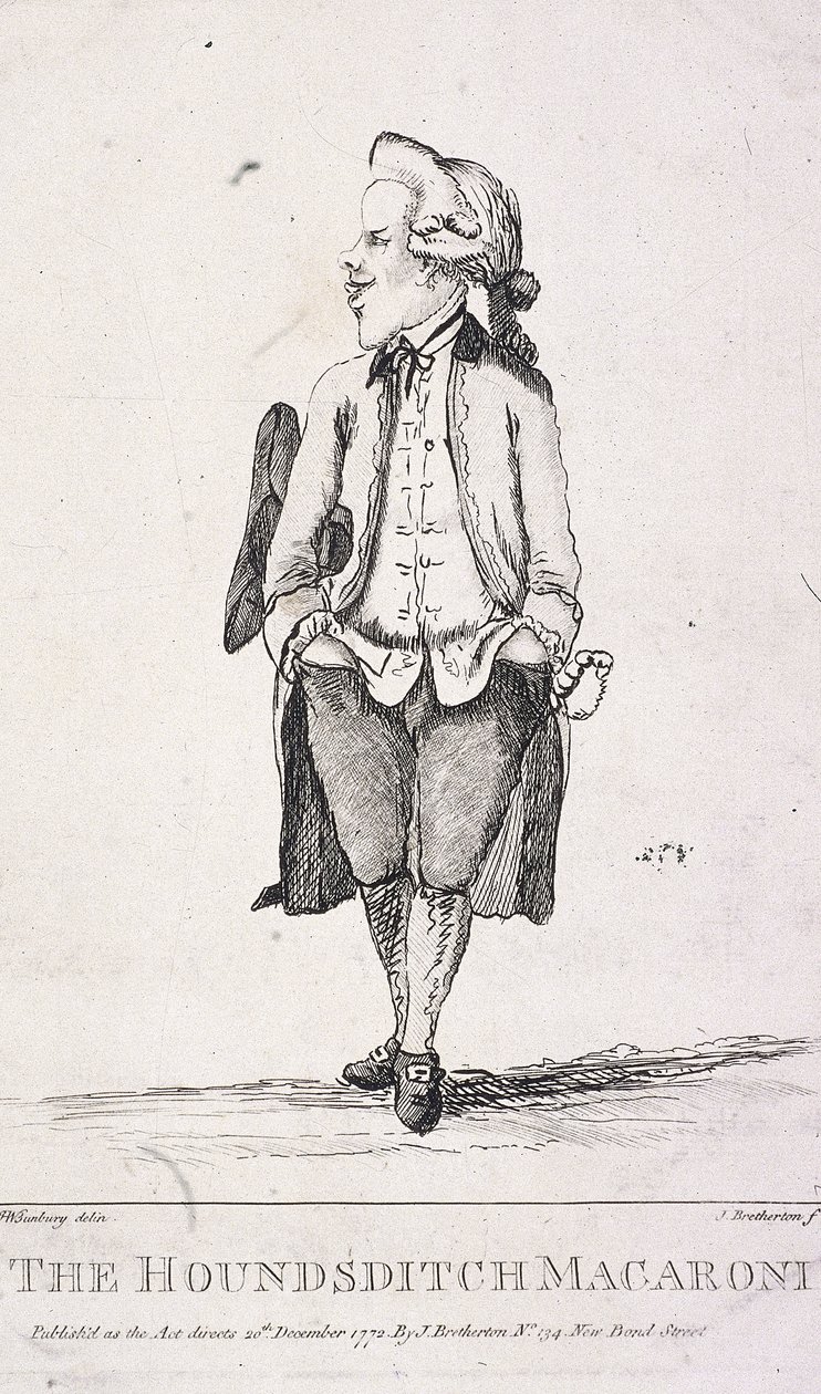 द हाउंड्सडिच मैकरोनी, 1772 द्वारा जेम्स ब्रेथरटन