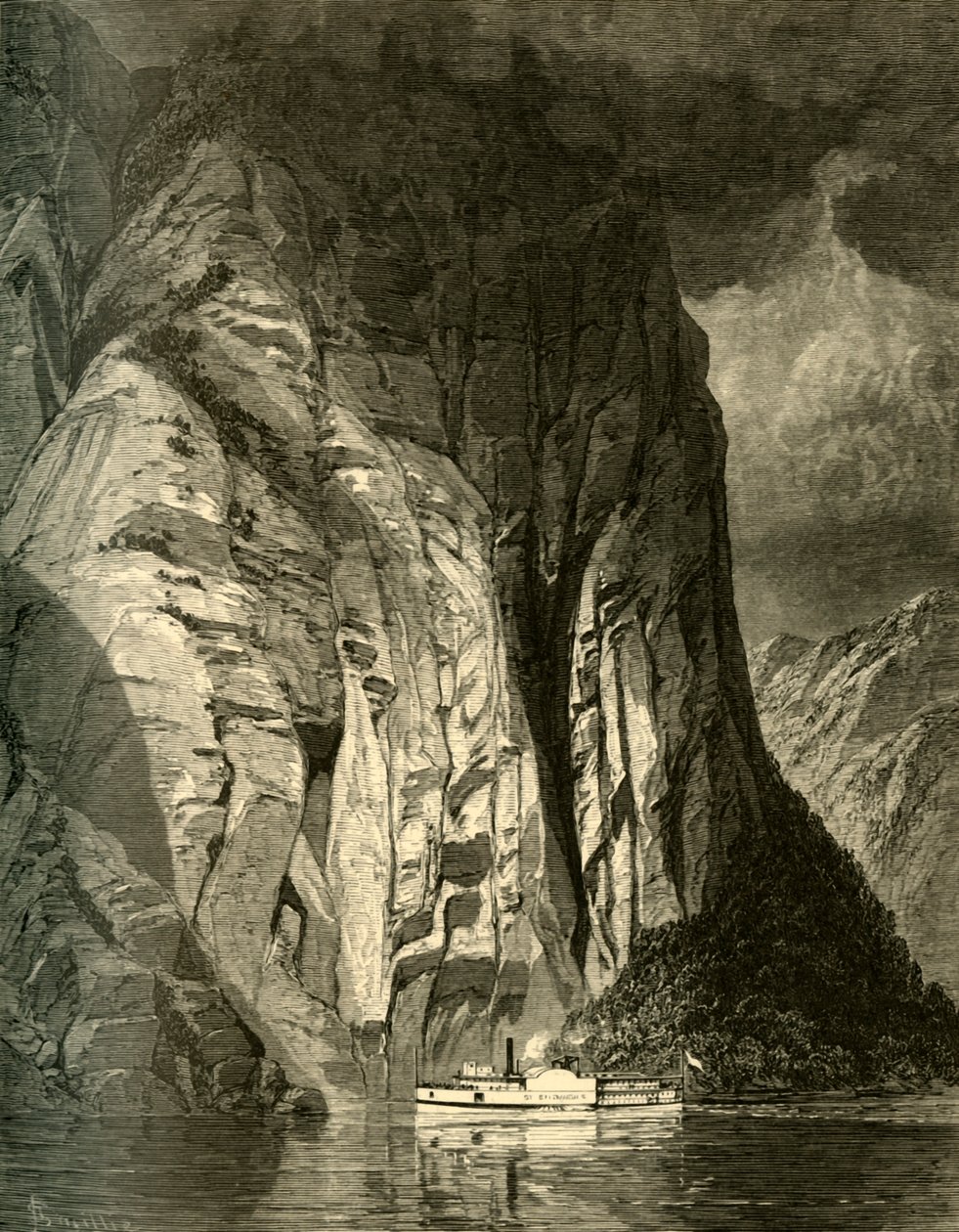 ट्रिनिटी रॉक के तहत, सगुएने, 1874। द्वारा जेम्स डेविड स्माइली