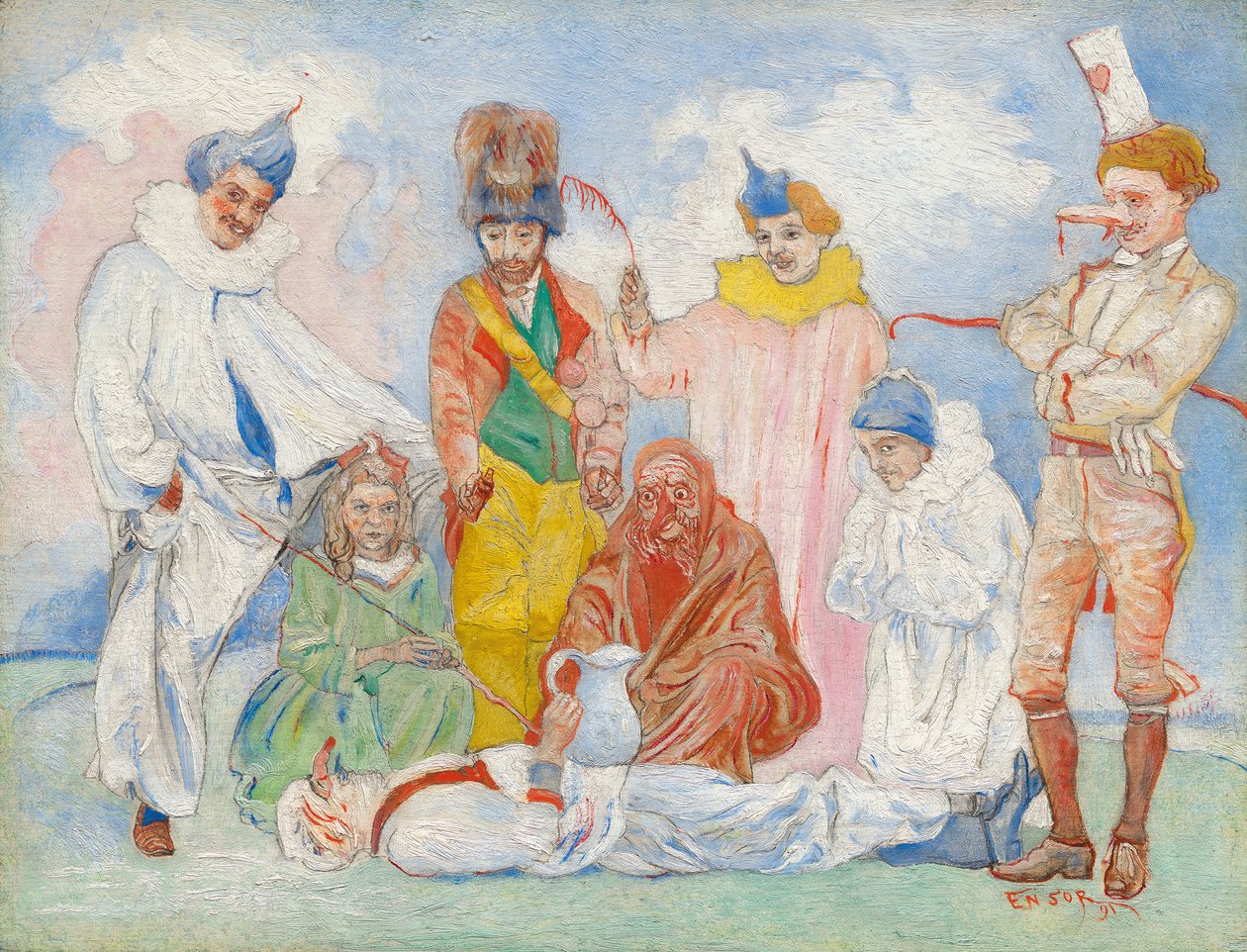 मास्क का बपतिस्मा, 1891। द्वारा जेम्स एनसोरो