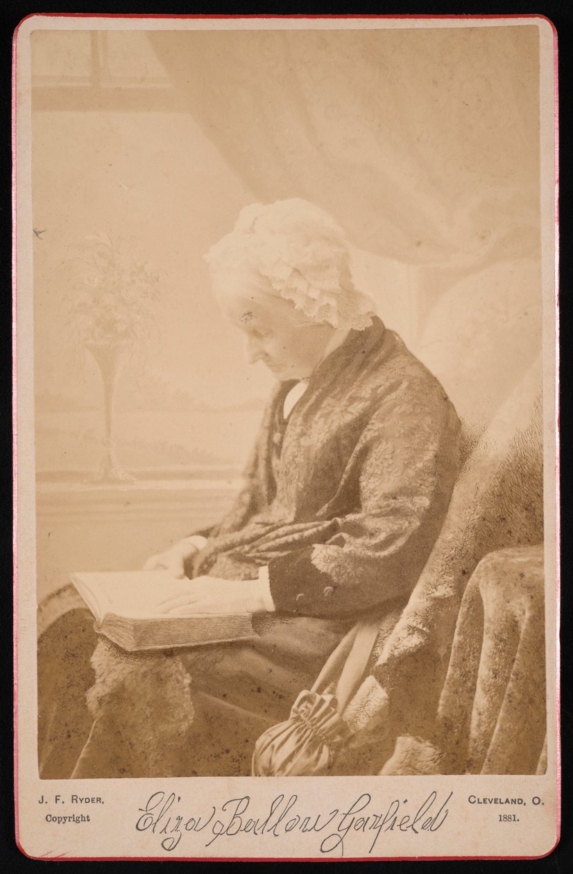 एलिज़ा बल्लू गारफ़ील्ड का पोर्ट्रेट 1801-1888, 1881। द्वारा जेम्स फिट्ज़लेन राइडर