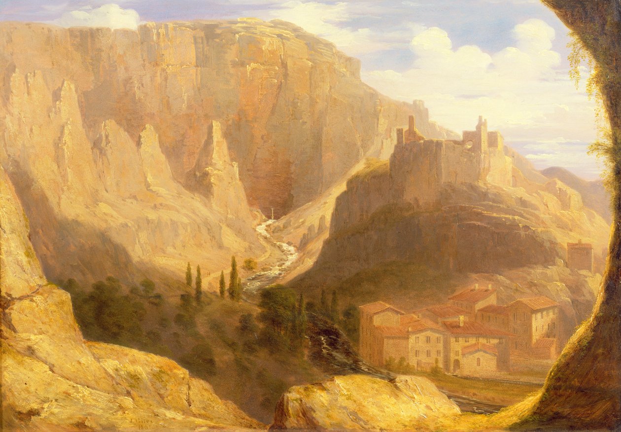 इटली में हिल टाउन, 1831 द्वारा जेम्स जाइल्स