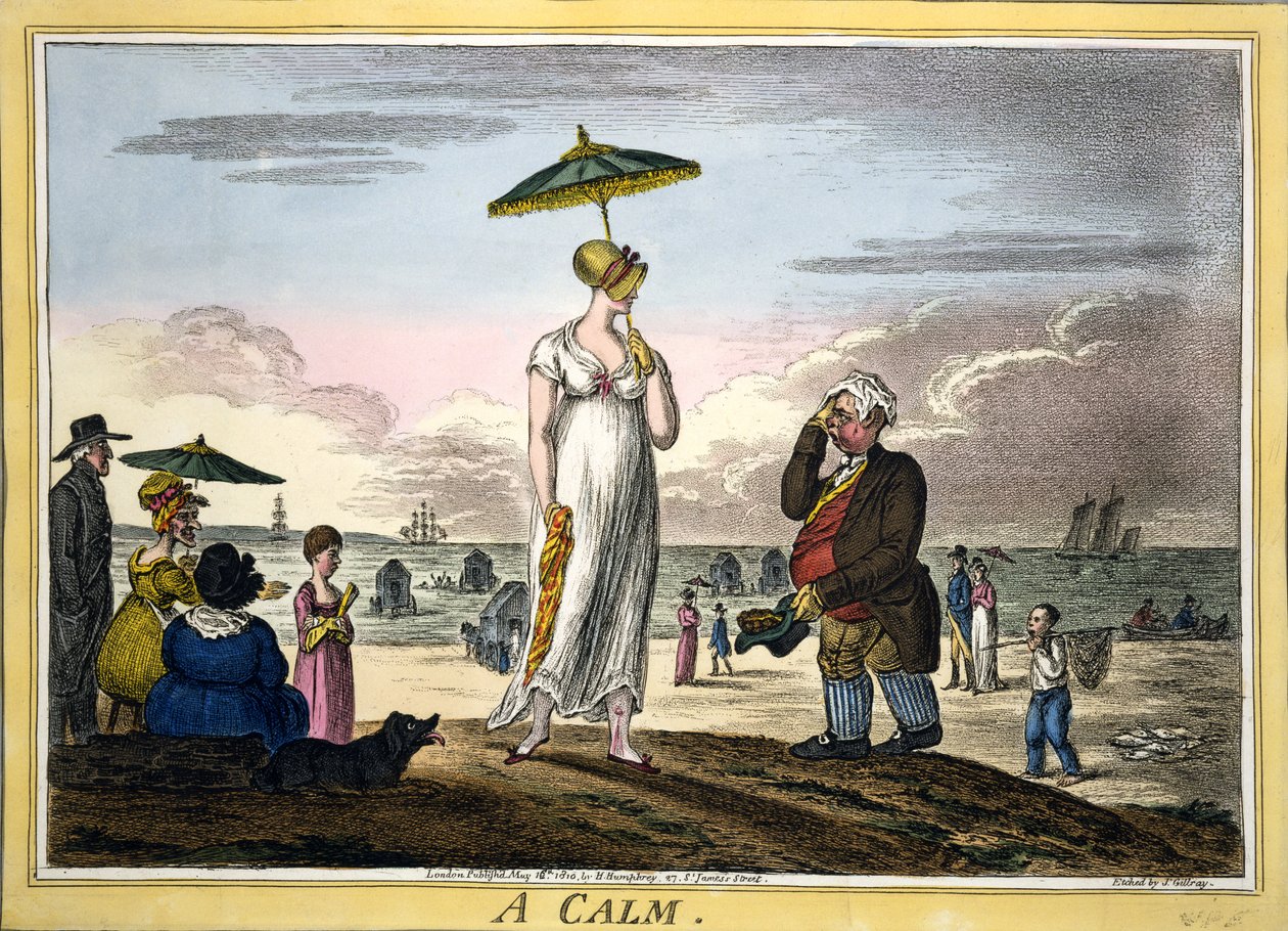 एक शांत, पब। एच हम्फ्रे, लंदन, 1810 (हाथ से सजी रंग की नक्काशी) द्वारा जेम्स गिलियरे