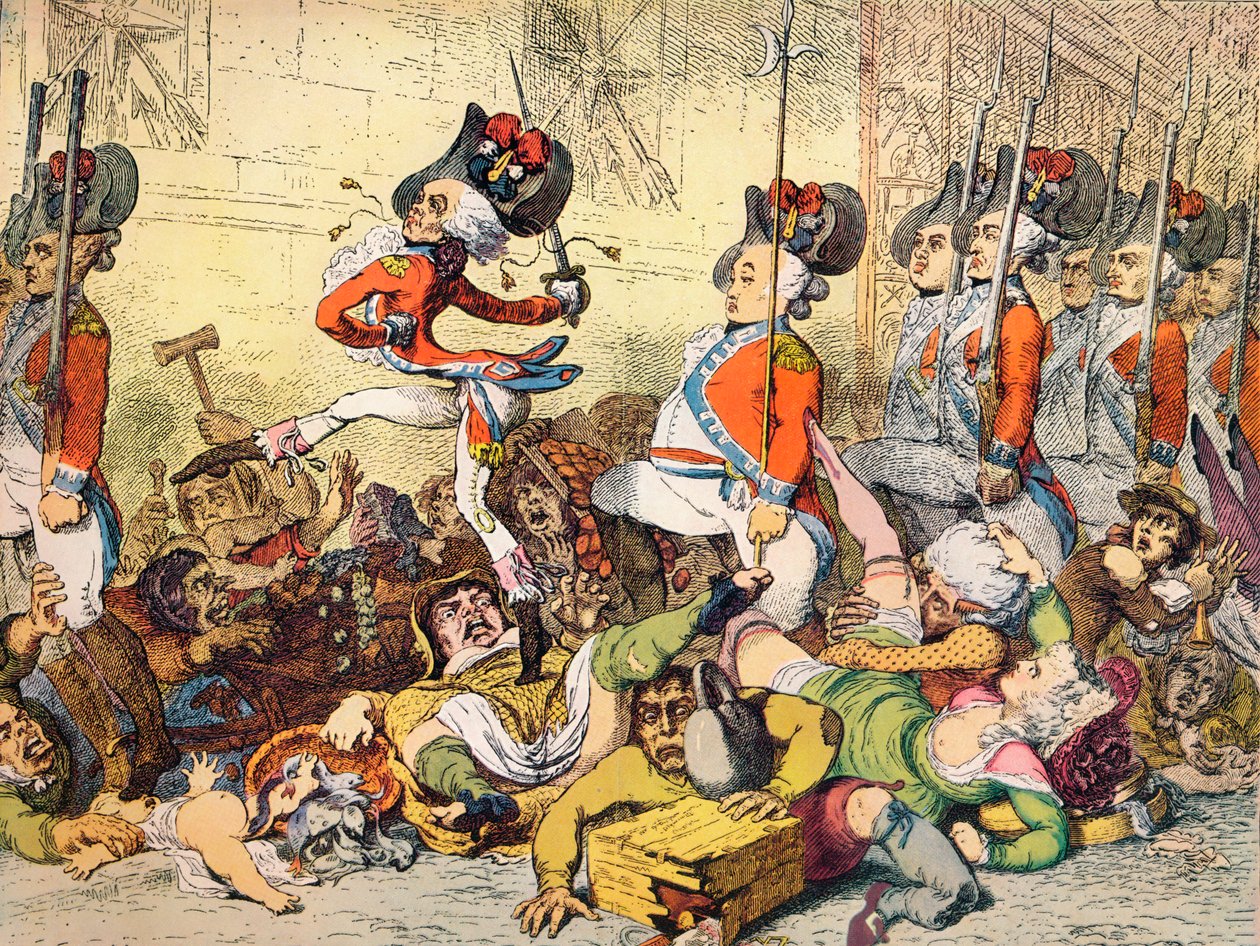 मार्च टू बैंक, 1787 द्वारा जेम्स गिलियरे