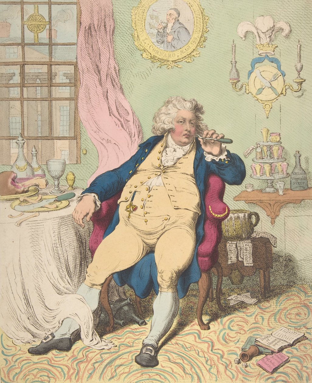 पाचन की भयावहता के तहत एक ज्वालामुखी, 2 जुलाई, 1792।, 2 जुलाई, 1792। द्वारा जेम्स गिलियरे