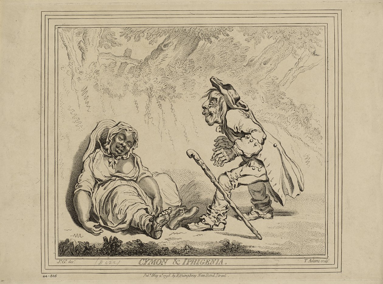 Cymon और Iphigenia, 2 मई को प्रकाशित द्वारा जेम्स गिलियरे