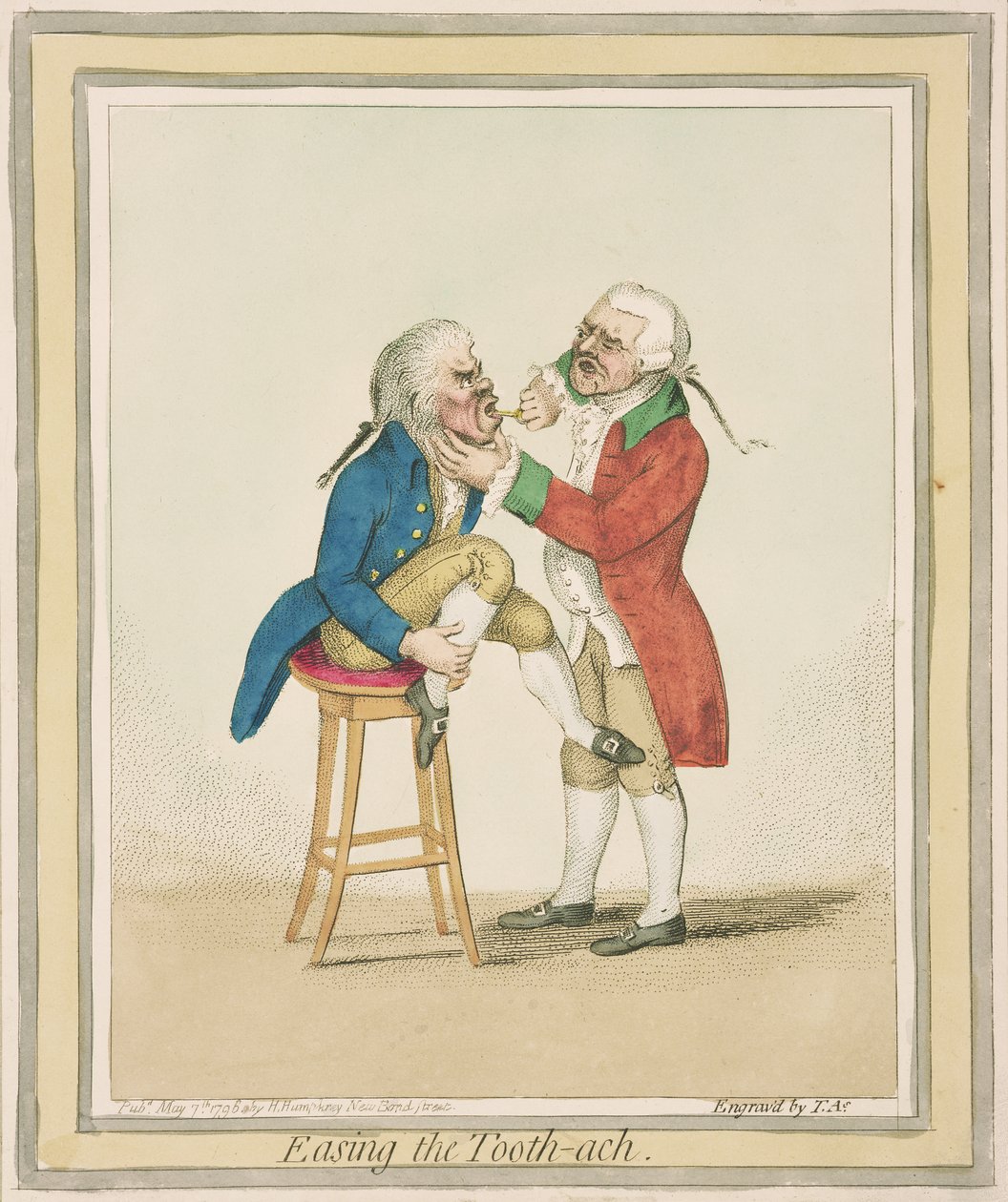 हन्ना हम्फ्रे द्वारा प्रकाशित टूथ-ईच, 1796 को प्रकाशित करना द्वारा जेम्स गिलियरे