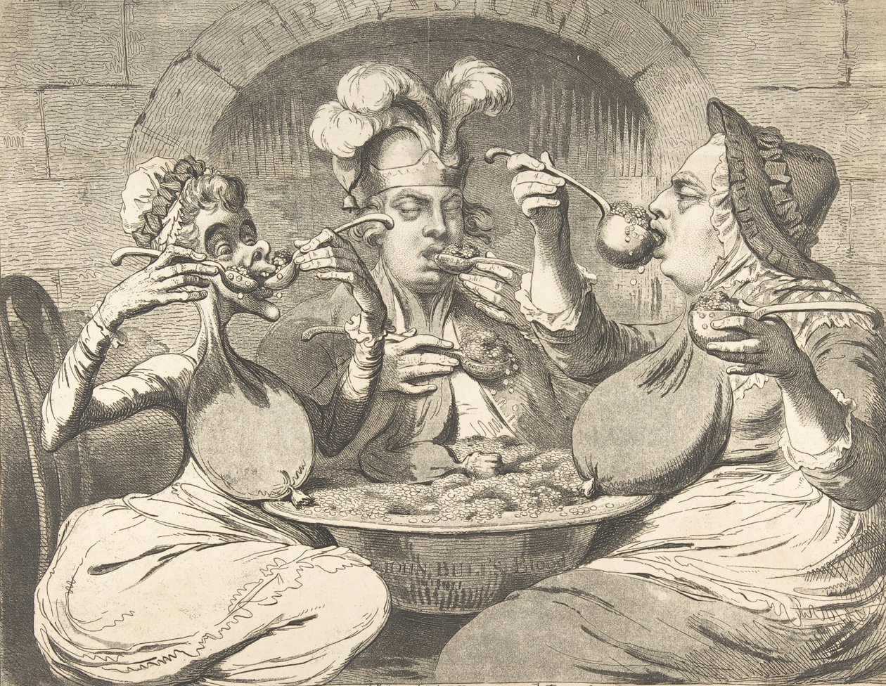 29 मई, 1787, 29 मई, 1787 को एक नए गठबंधन पर्व में राक्षसी क्रौ। द्वारा जेम्स गिलियरे
