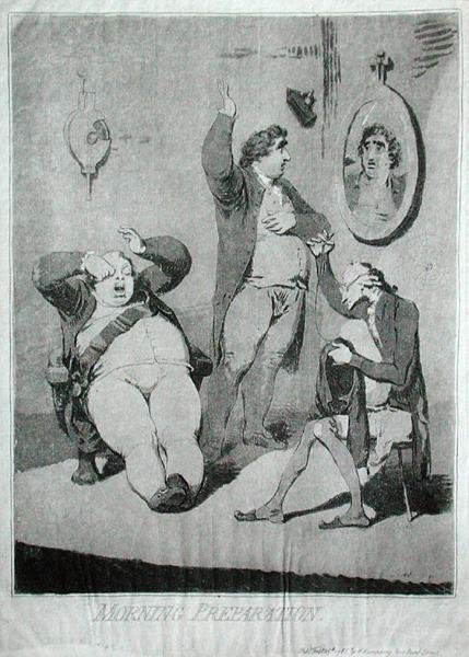 सुबह की तैयारी, हन्ना हम्फ्री द्वारा 1785 में प्रकाशित (नक़्क़ाशी) द्वारा जेम्स गिलियरे