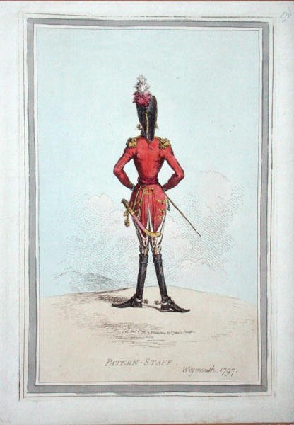 1797 में हन्ना हम्फ्री द्वारा प्रकाशित पैटर्न-स्टाफ (हाथ से रंगी हुई नक़्क़ाशी) द्वारा जेम्स गिलियरे