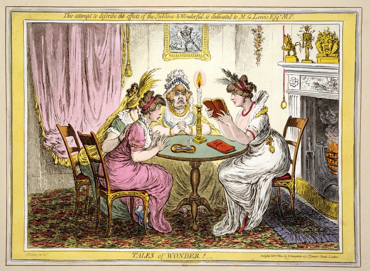 वंडर, पब के किस्से। एच। हम्फ्रे, लंदन, 1802 (हाथ से रंग की नक़्क़ाशी) द्वारा जेम्स गिलियरे