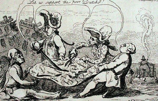 1787 में SW Fores द्वारा प्रकाशित डच डिवीजन (नक़्क़ाशी) द्वारा जेम्स गिलियरे
