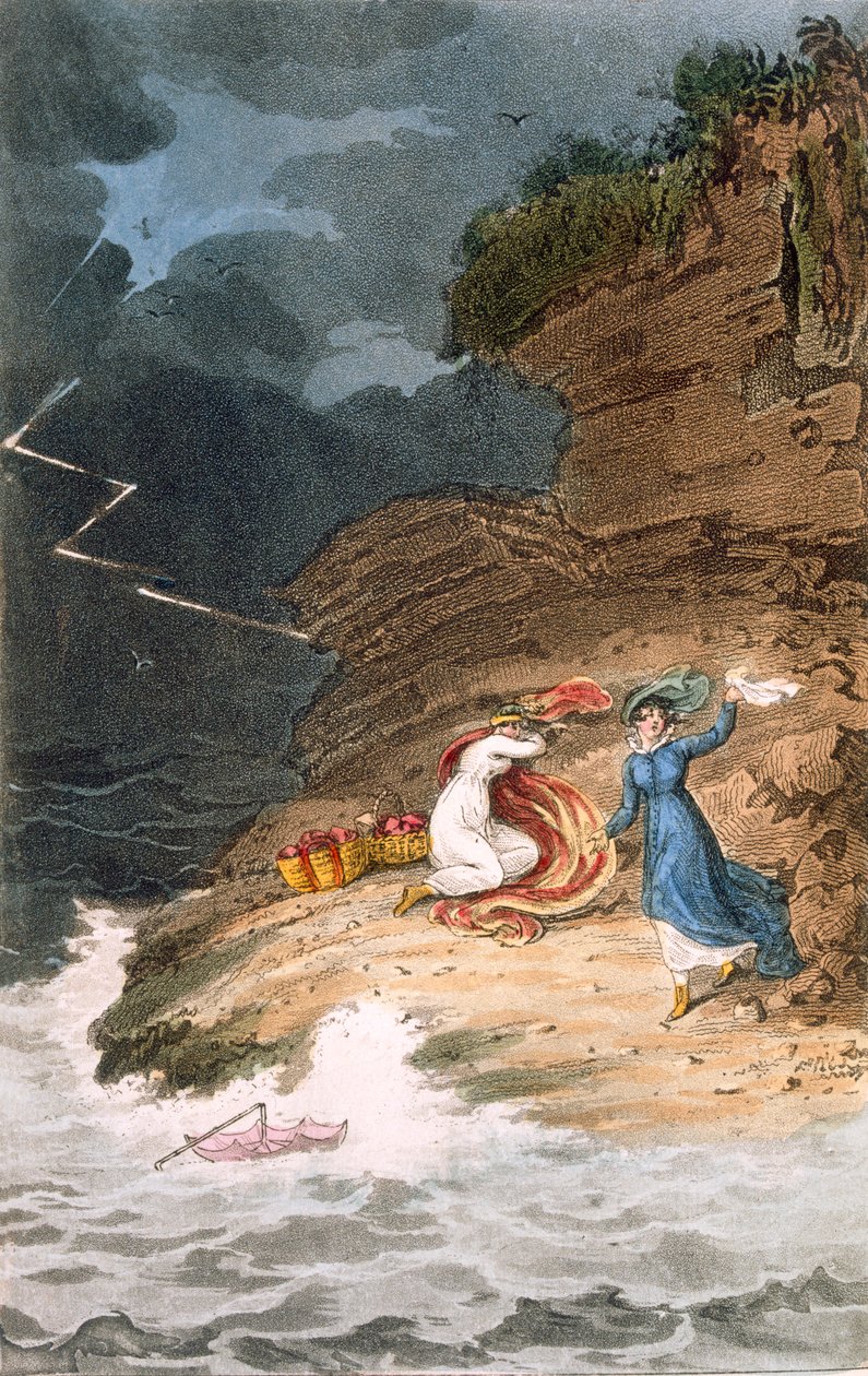 एक तूफान, c1795-1805 द्वारा एक तट पर फंसे दो रीजेंसी बेल्स। द्वारा जेम्स ग्रीन