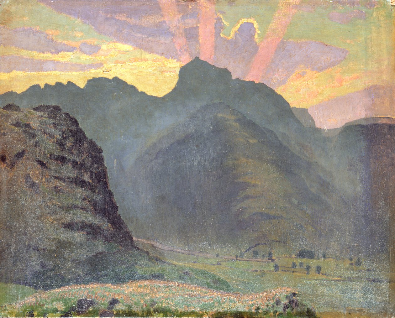 झील जिले में सूर्योदय, 1915 द्वारा जेम्स हैमिल्टन हेय