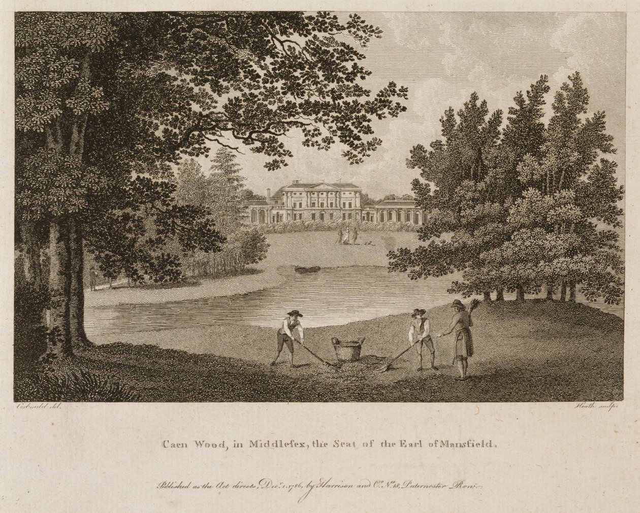 केनवुड हाउस, हैम्पस्टेड, लंदन, 1786 द्वारा जेम्स हीथ