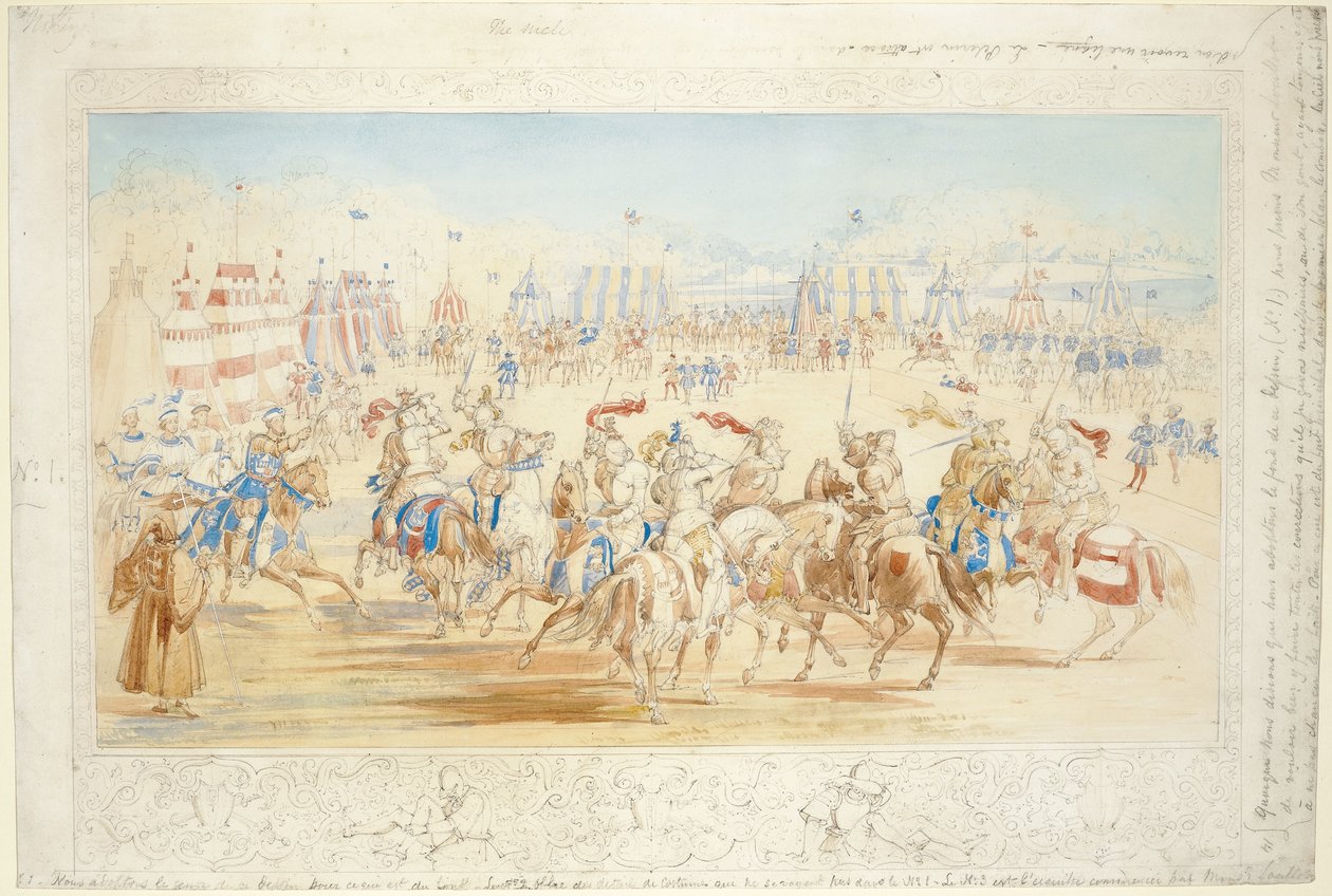 द मेले (नंबर 1), 1839 (कागज पर पेंसिल und wc) द्वारा जेम्स हेनरी निक्सन