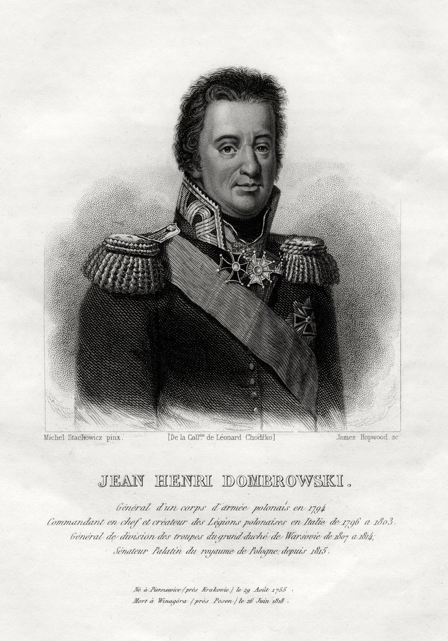 जीन हेनरी डोम्ब्रोव्स्की, पोलिश सैन्य स्मारक, 1845 द्वारा जेम्स हॉपवुड