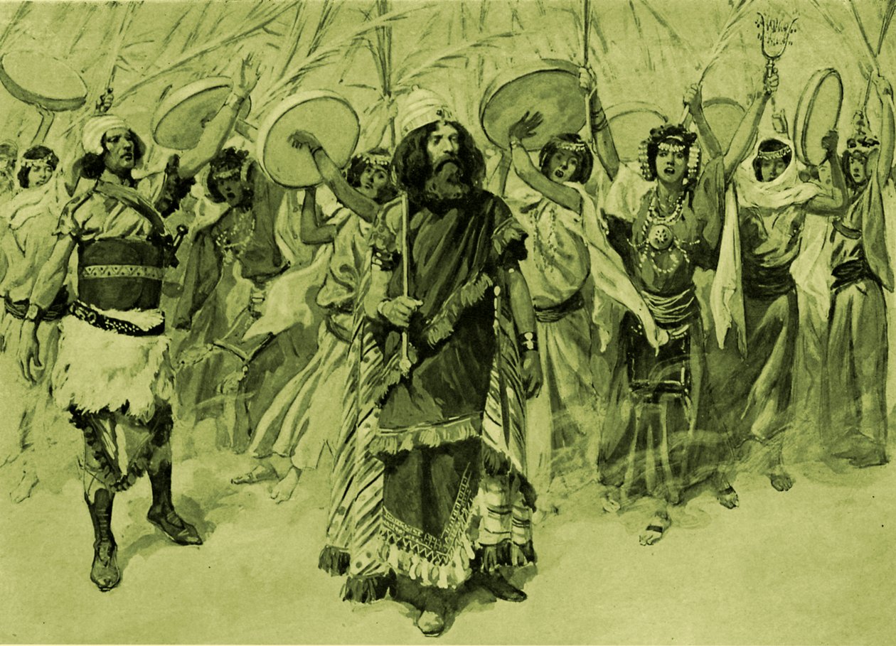 डेविड के सम्मान में उत्सव, Tissot -Bible द्वारा द्वारा जेम्स जैक्स जोसेफ (बाद में) टिसॉट