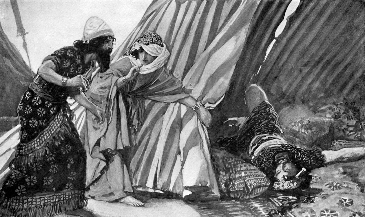याएल बराक को मृत सीसरा दिखा रहा है - बाइबिल द्वारा जेम्स जैक्स जोसेफ (बाद में) टिसॉट
