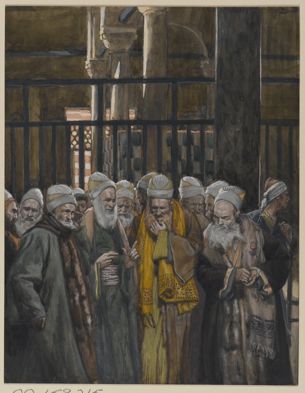 यहूदियों की साजिश, हमारे प्रभु यीशु मसीह के जीवन का चित्रण, 1886-94 (कागज पर ग्रेफाइट से अधिक) द्वारा जेम्स जैक्स जोसेफ टिसोट