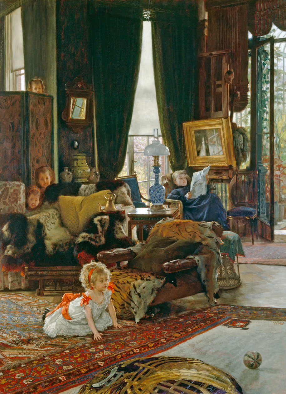 छिपाएँ और मांगें, c.1887 (लकड़ी पर तेल) द्वारा जेम्स जैक्स जोसेफ टिसोट