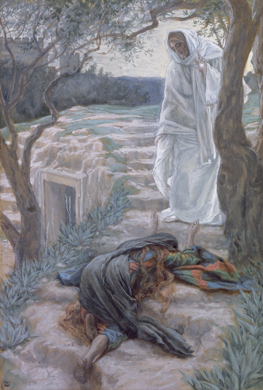 Noli Me Tangere, The Life of Christ का चित्रण, c.1884-96 (wc & gouache on paperboard) द्वारा जेम्स जैक्स जोसेफ टिसोट