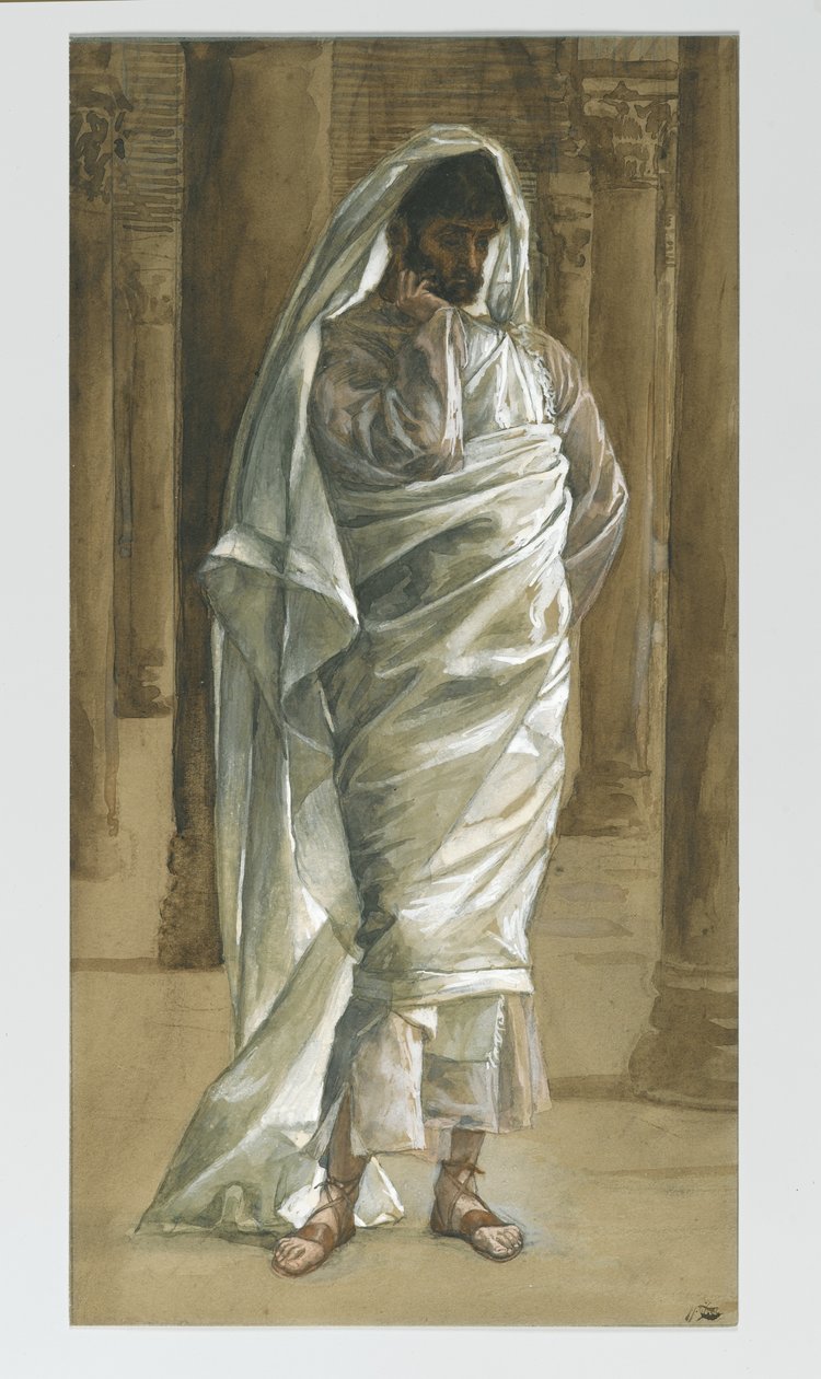 सेंट थॉमस, हमारे प्रभु यीशु मसीह के जीवन का चित्रण, 1886-94 (कागज पर ग्रेफाइट से अधिक) द्वारा जेम्स जैक्स जोसेफ टिसोट