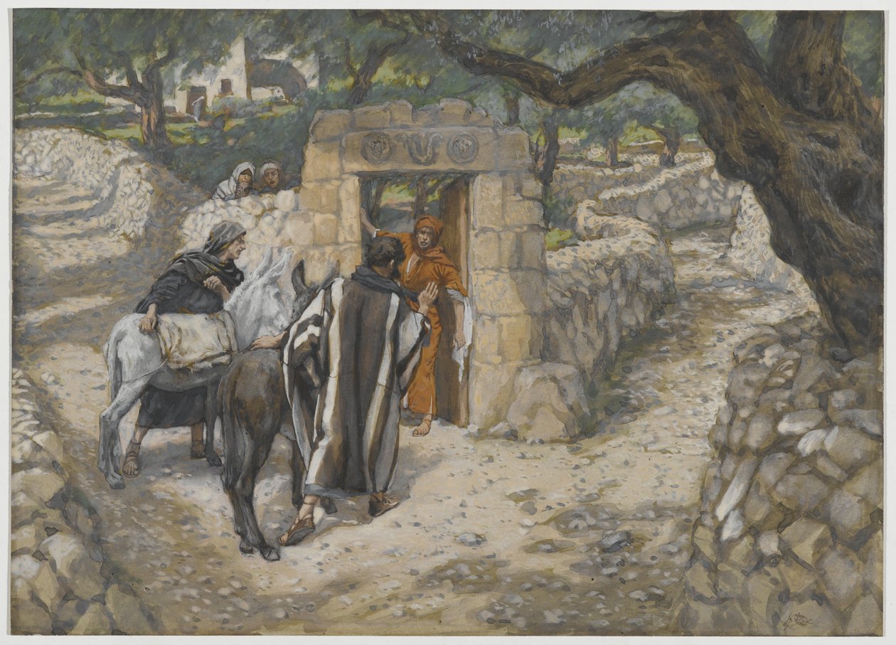 बेथपेज का फाल, हमारे प्रभु यीशु मसीह के जीवन का चित्रण, 1886-94 (कागज पर ग्रेफाइट से अधिक) द्वारा जेम्स जैक्स जोसेफ टिसोट