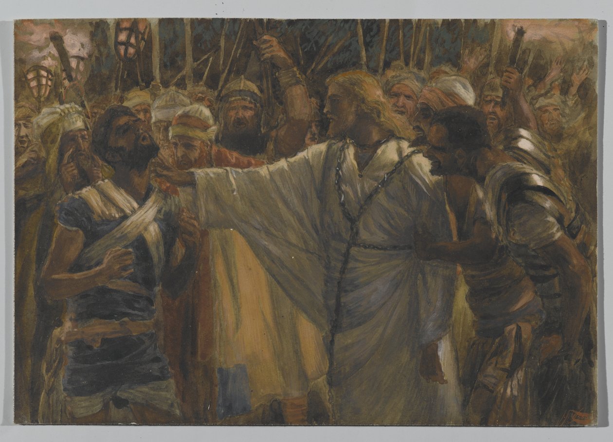 द हीलिंग ऑफ माल्चस, द लाईफ ऑफ अवर लॉर्ड जीसस क्राइस्ट, 1886-94 (पेपर पर ग्रेफाइट से अधिक) द्वारा जेम्स जैक्स जोसेफ टिसोट