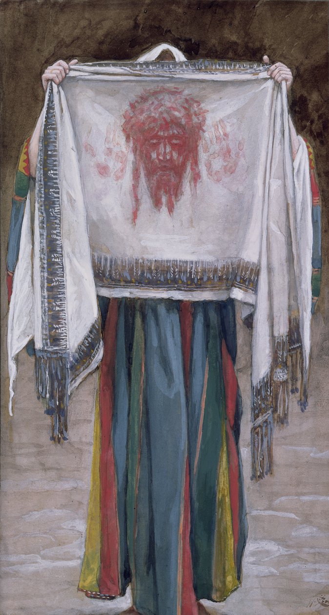 द होली फेस, द लाइफ फॉर क्राइस्ट का चित्रण, c.1884-96 (wc & gouache on paperboard) द्वारा जेम्स जैक्स जोसेफ टिसोट