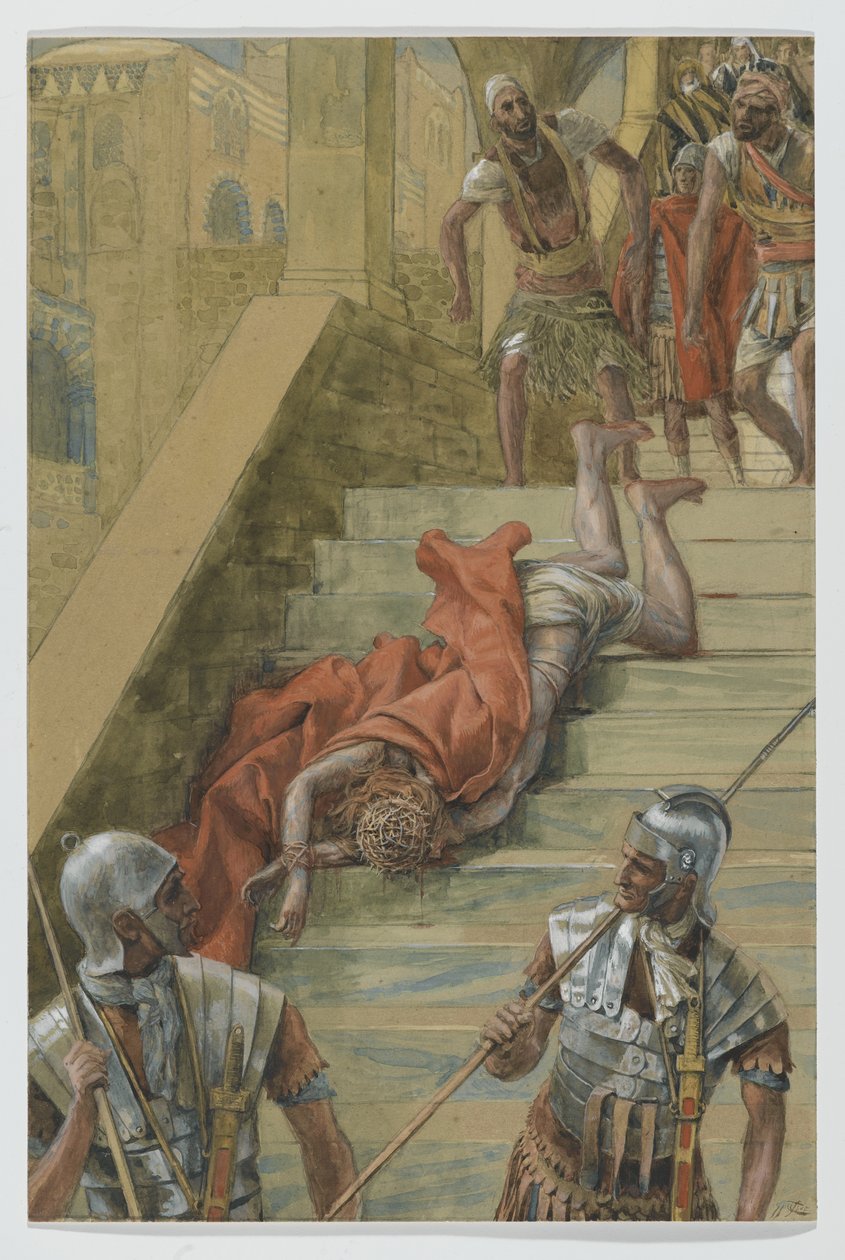 पवित्र सीढ़ी, हमारे प्रभु यीशु मसीह के जीवन का चित्रण, 1886-94 (कागज पर ग्रेफाइट से अधिक) द्वारा जेम्स जैक्स जोसेफ टिसोट