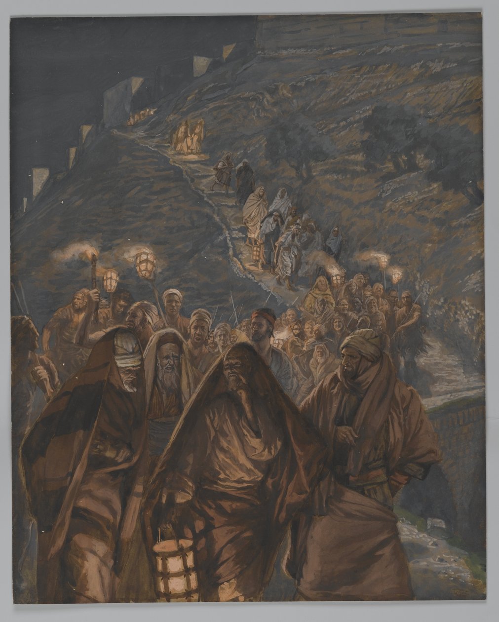 जजों की प्रक्रिया, हमारे प्रभु यीशु मसीह के जीवन से दृष्टांत, 1886-94 (कागज पर ग्रेफाइट से अधिक) द्वारा जेम्स जैक्स जोसेफ टिसोट