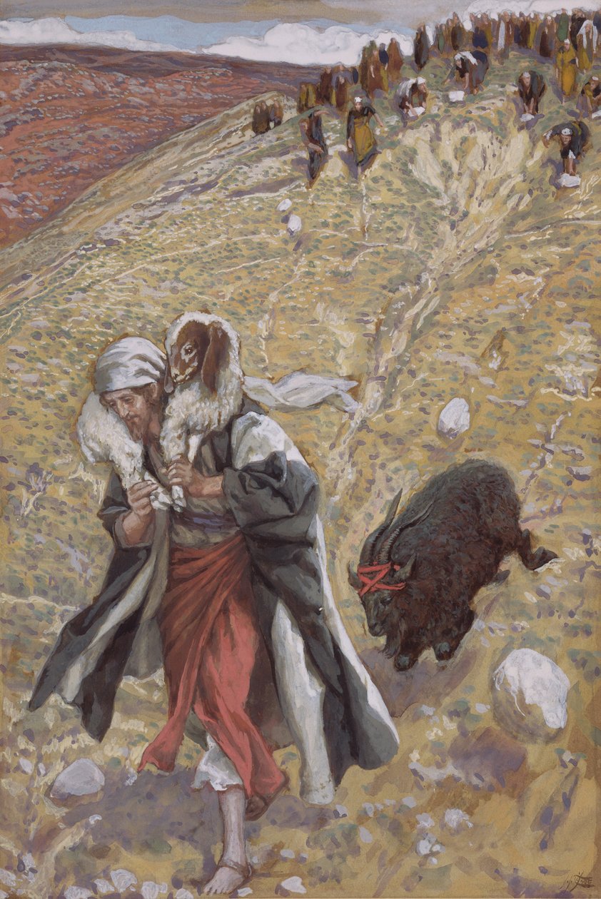 द स्केपगोट, द लाइफ फॉर क्राइस्ट का चित्रण, c.1886-94 (पेपरबोर्ड पर wc और gouache) द्वारा जेम्स जैक्स जोसेफ टिसोट